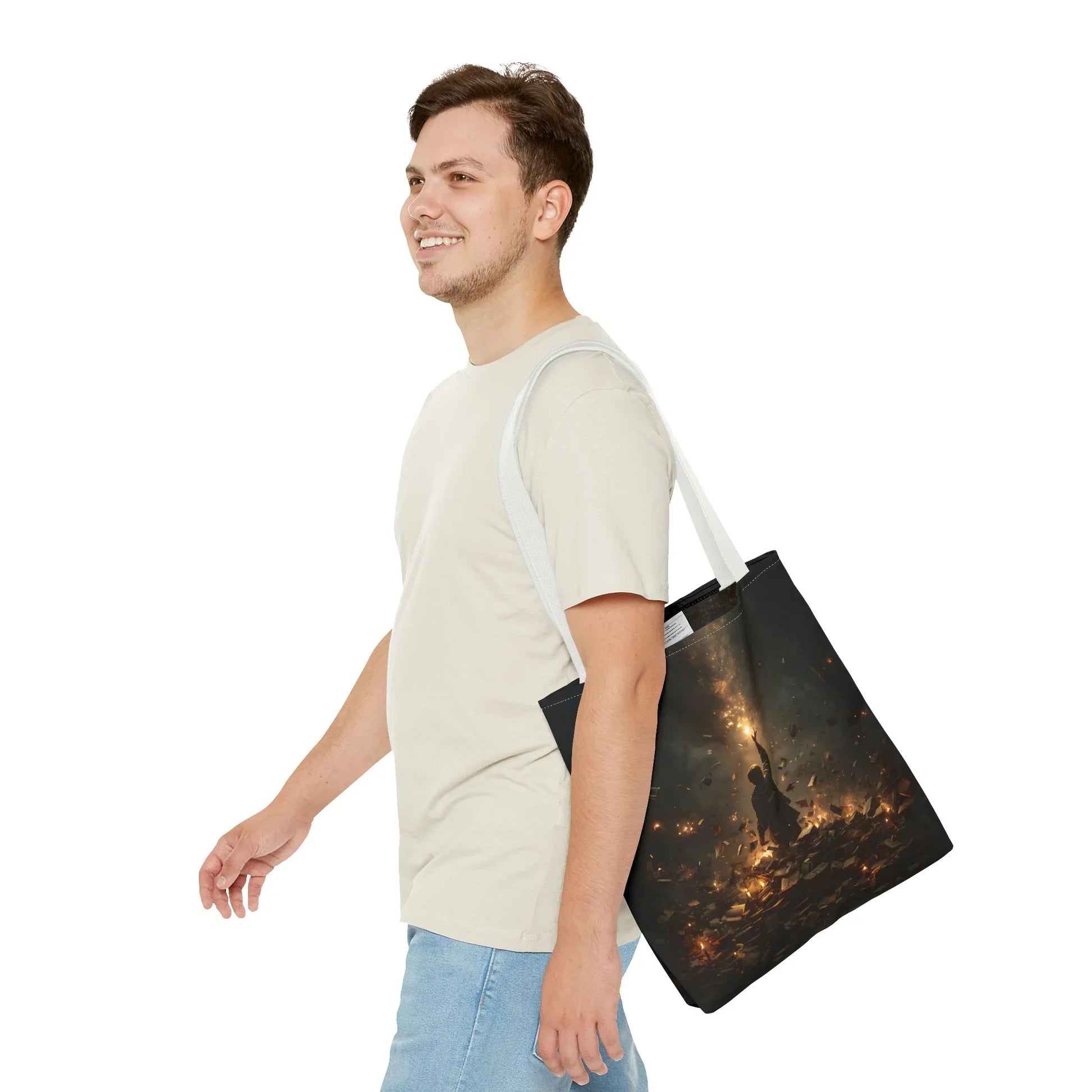 Sperling – Stofftasche mit künstlerischem Vogel-Print - Noctis Atelier
