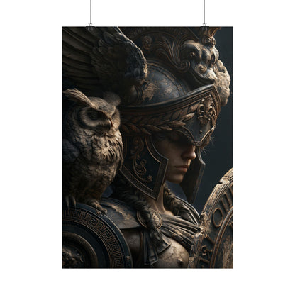 Valkyrie Warrior Poster — Dark Mythic Athena Art Print - Noctis Atelier