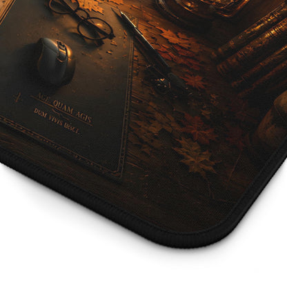 Gotische Bibliothek – Schreibtischunterlage Dark Academia - Noctis Atelier