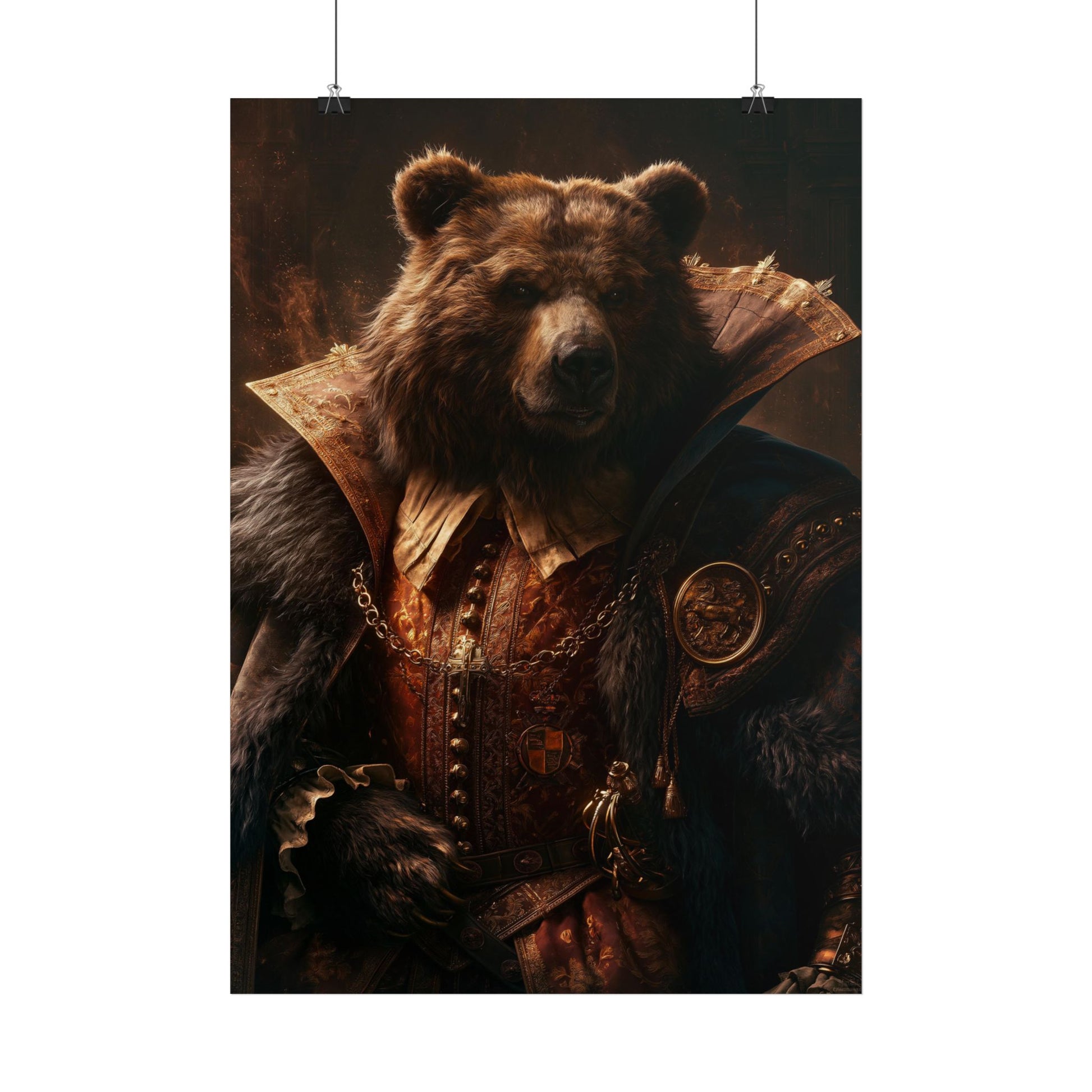 Regal Bear Poster — Medieval Anthropomorphic Art Print - Noctis Atelier