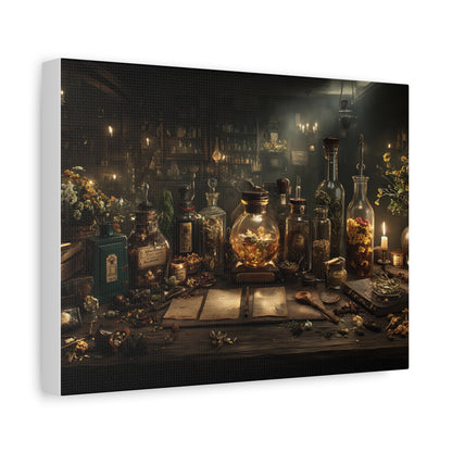 Apotheke der Alchemie – Leinwand Dark Academia - Noctis Atelier