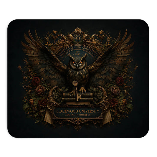 Blackwood Eulenwappen – Mauspad Dark Academia - Noctis Atelier