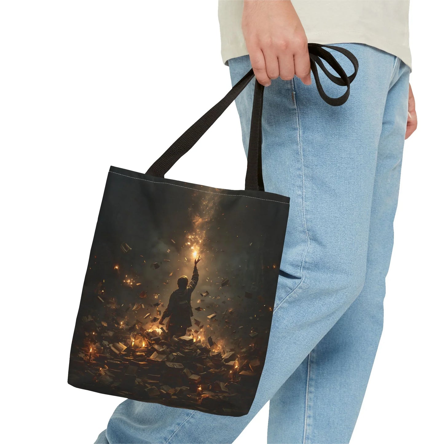 Sperling – Stofftasche mit künstlerischem Vogel-Print - Noctis Atelier