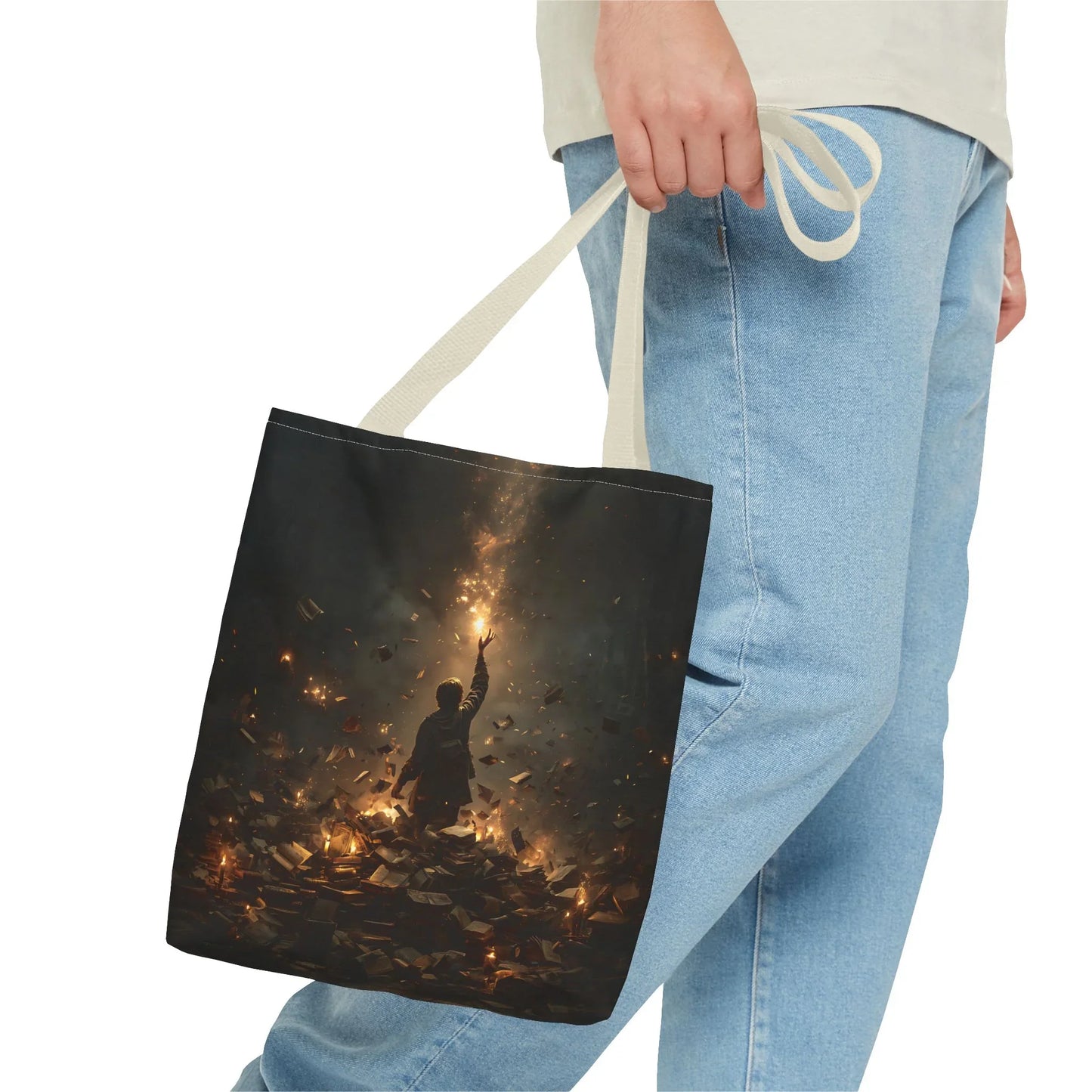 Sperling – Stofftasche mit künstlerischem Vogel-Print - Noctis Atelier