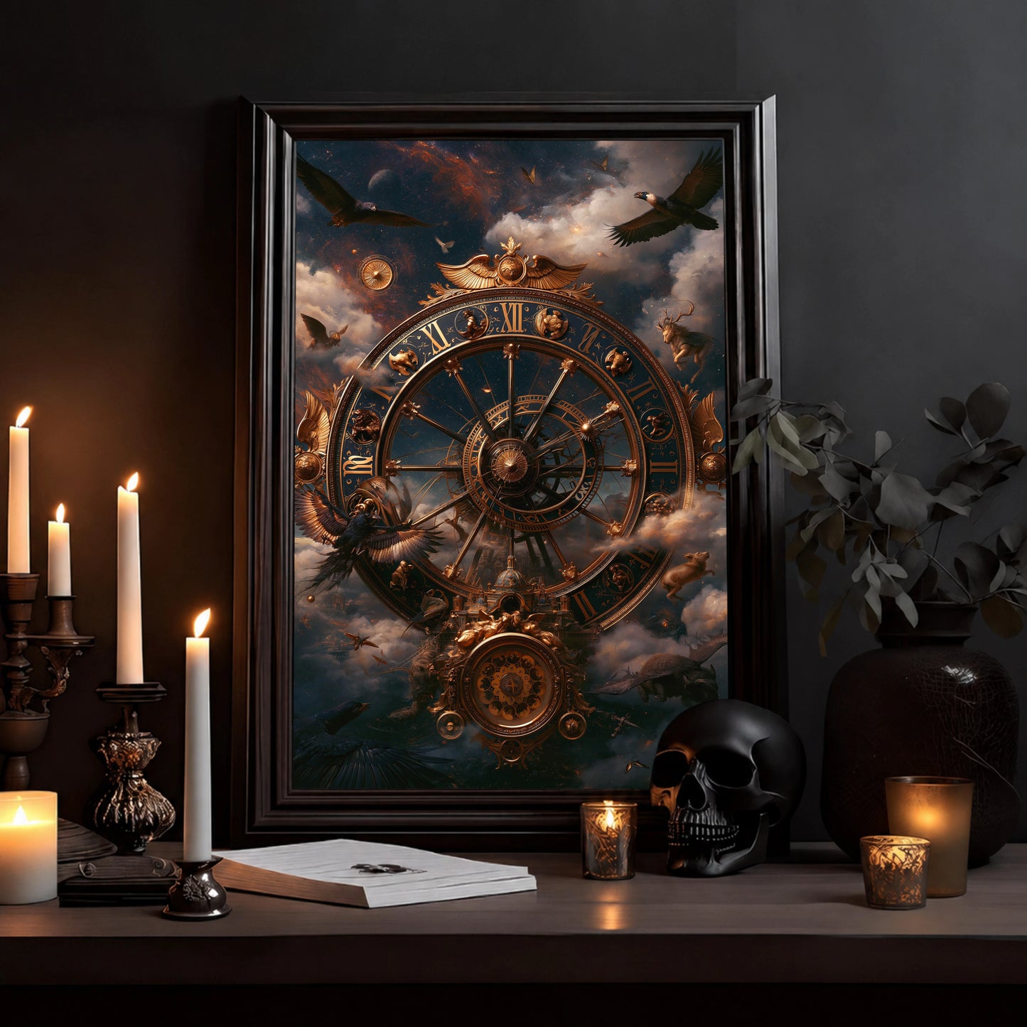 Astrale Uhr – Poster Steampunk - Noctis Atelier