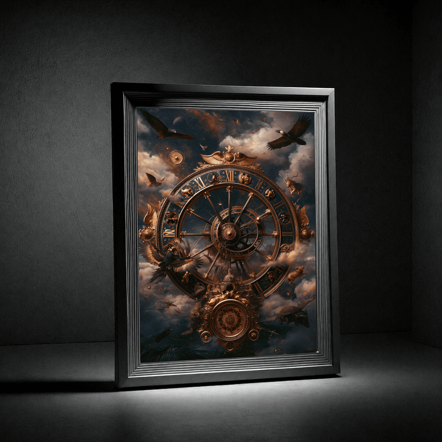 Astrale Uhr – Poster Steampunk - Noctis Atelier