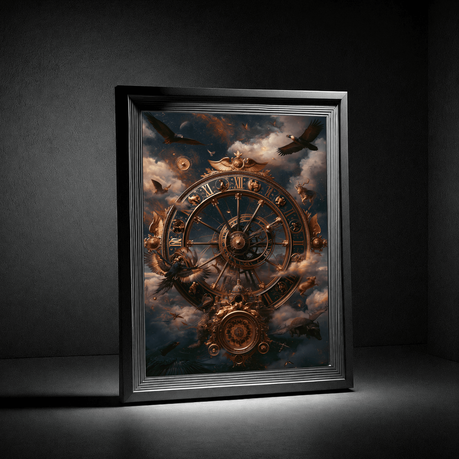 Astrale Uhr – Poster Steampunk - Noctis Atelier