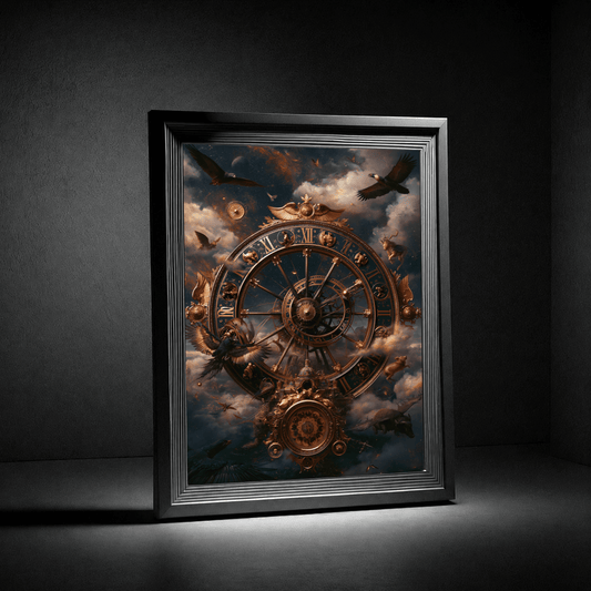 Astrale Uhr – Poster Steampunk - Noctis Atelier