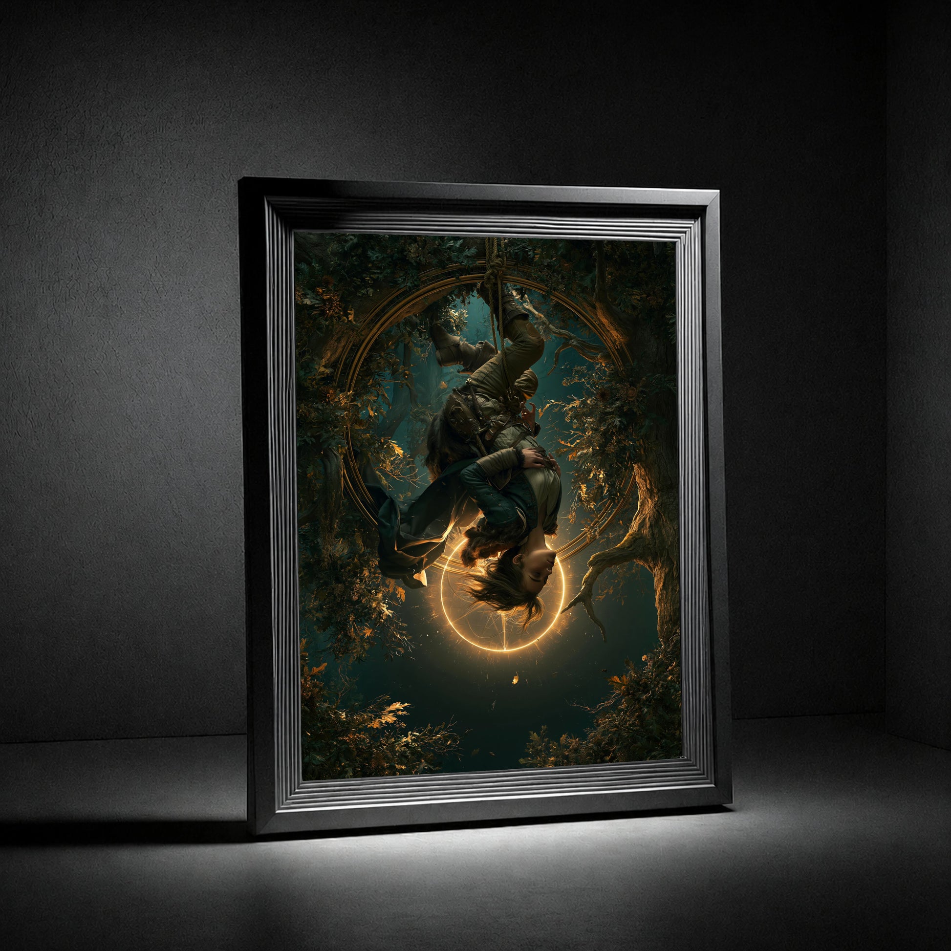 Liebende im Mondwald – Poster Dark Fantasy - Noctis Atelier
