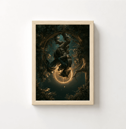 Liebende im Mondwald – Poster Dark Fantasy - Noctis Atelier