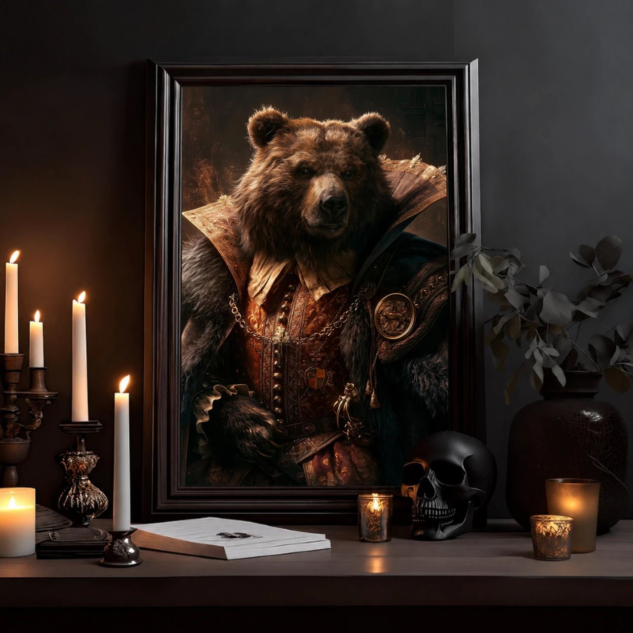 Regal Bear Poster — Medieval Anthropomorphic Art Print - Noctis Atelier