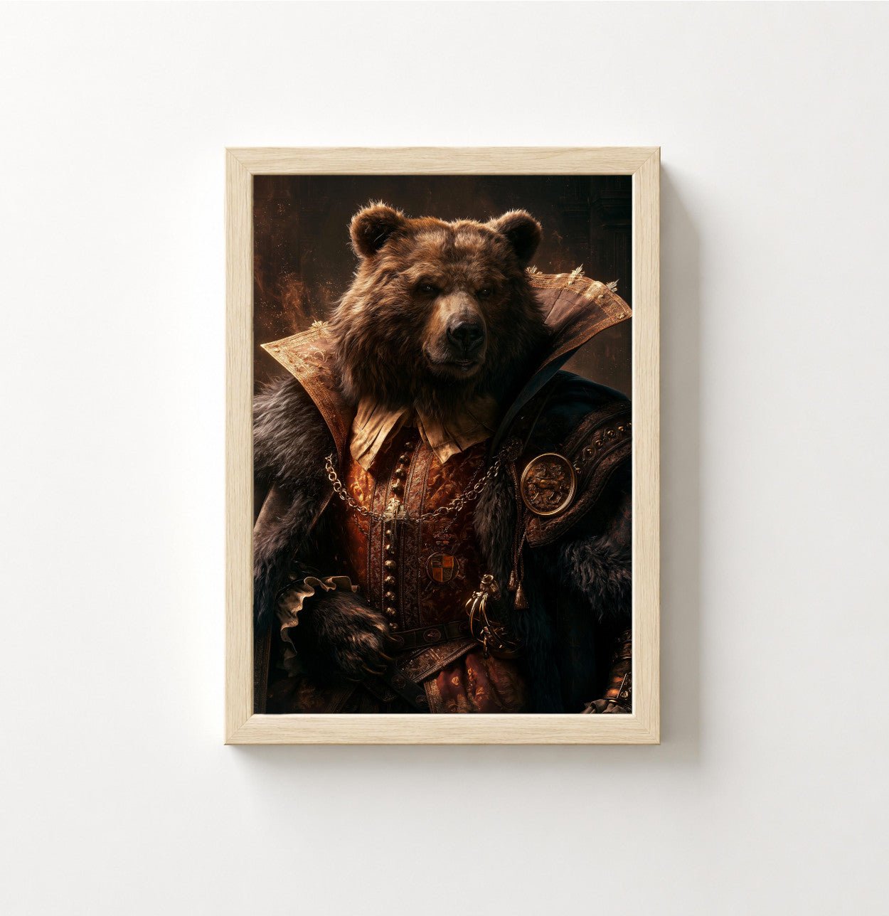 Regal Bear Poster — Medieval Anthropomorphic Art Print - Noctis Atelier