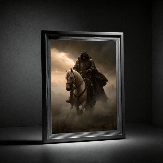 Reiter im Zwielicht – Poster Dark Fantasy - Noctis Atelier