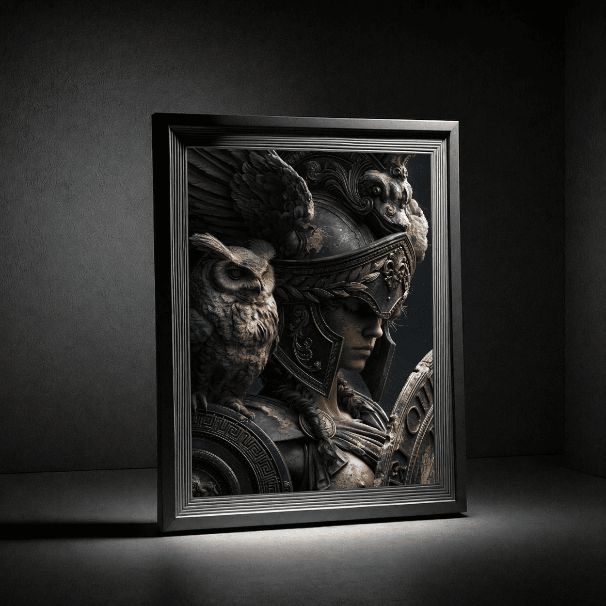 Valkyrie Warrior Poster — Dark Mythic Athena Art Print - Noctis Atelier