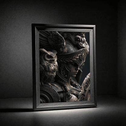 Valkyrie Warrior Poster — Dark Mythic Athena Art Print - Noctis Atelier