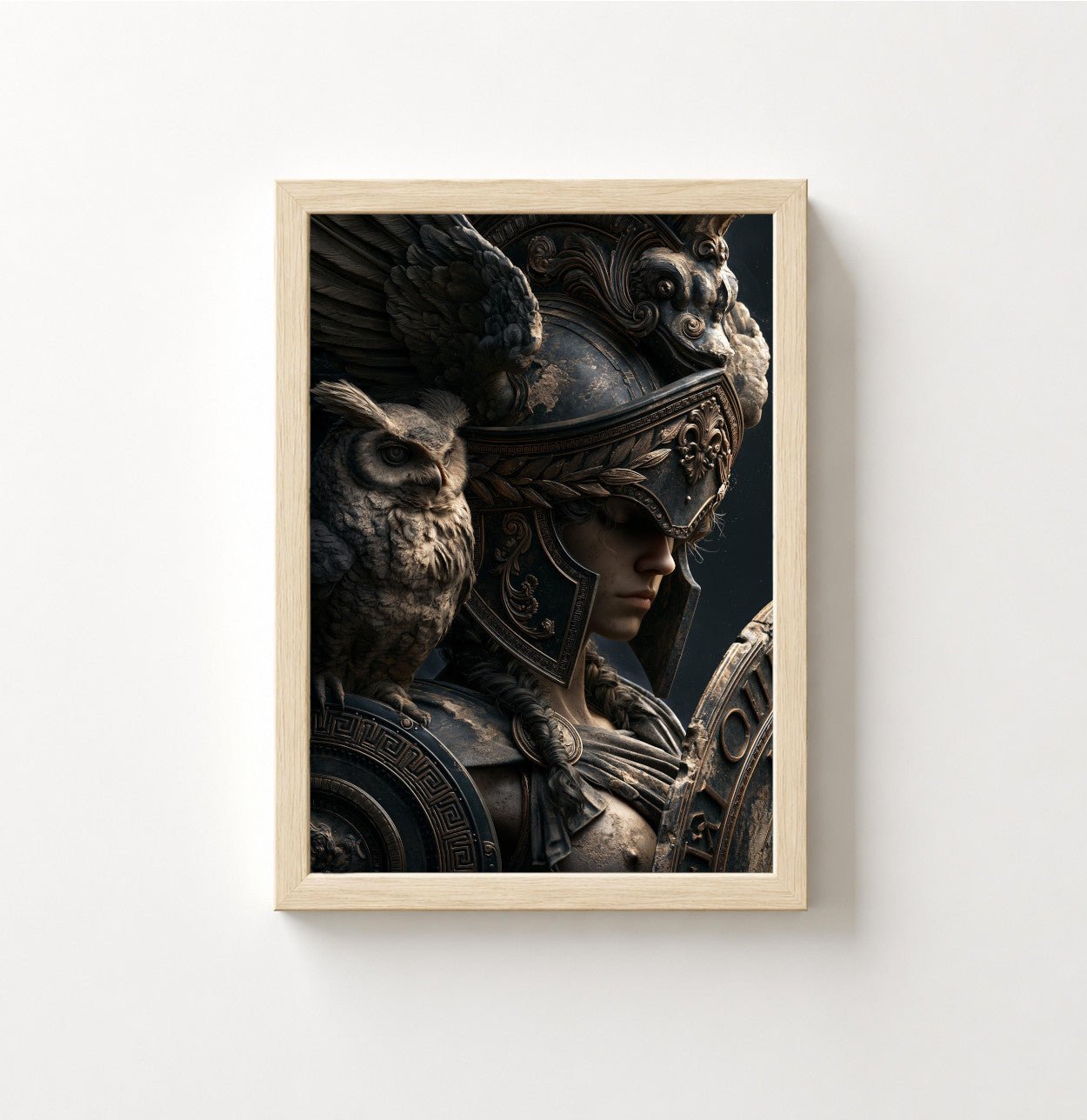 Valkyrie Warrior Poster — Dark Mythic Athena Art Print - Noctis Atelier