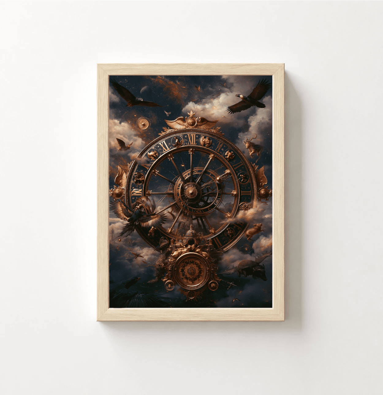 Astrale Uhr – Poster Steampunk - Noctis Atelier